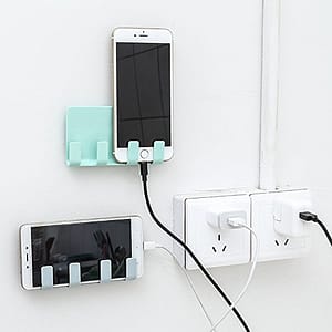 Multipurpose Wall Phone Holder Socket Charging Box Bracket Stand Holder Shelf Mount Support Universal for Mobile Phone Tablet